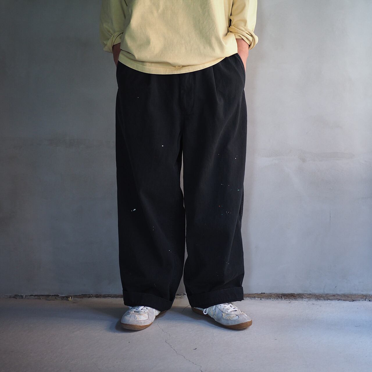 パンツ YOKO SAKAMOTO WORK TROUSERS FADE BLACK M YOKO SAKAMOTO WORK TROUSERS FADE BLACK | PAY ID