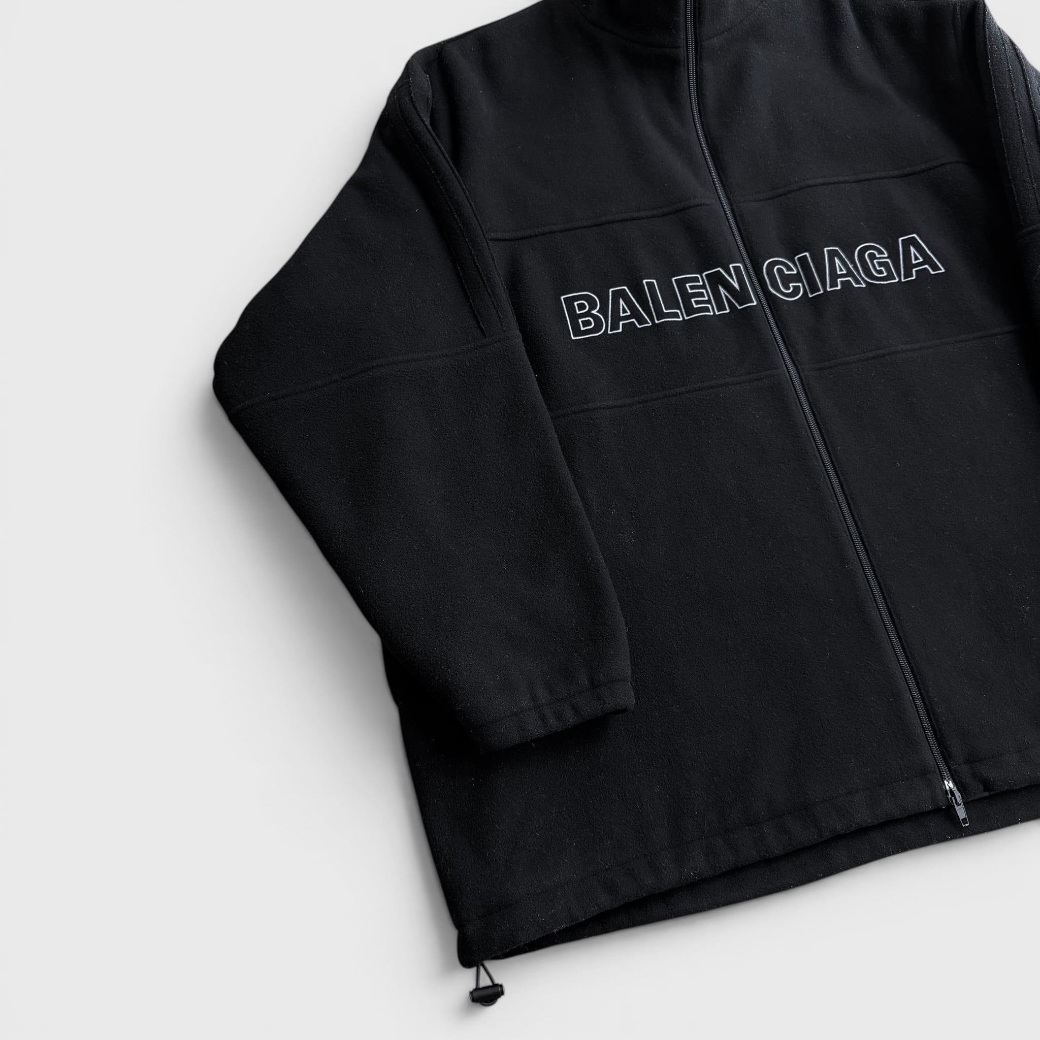 BALENCIAGA Fleece Track Suit Jacket Black 44 | BRAND RESORT Online