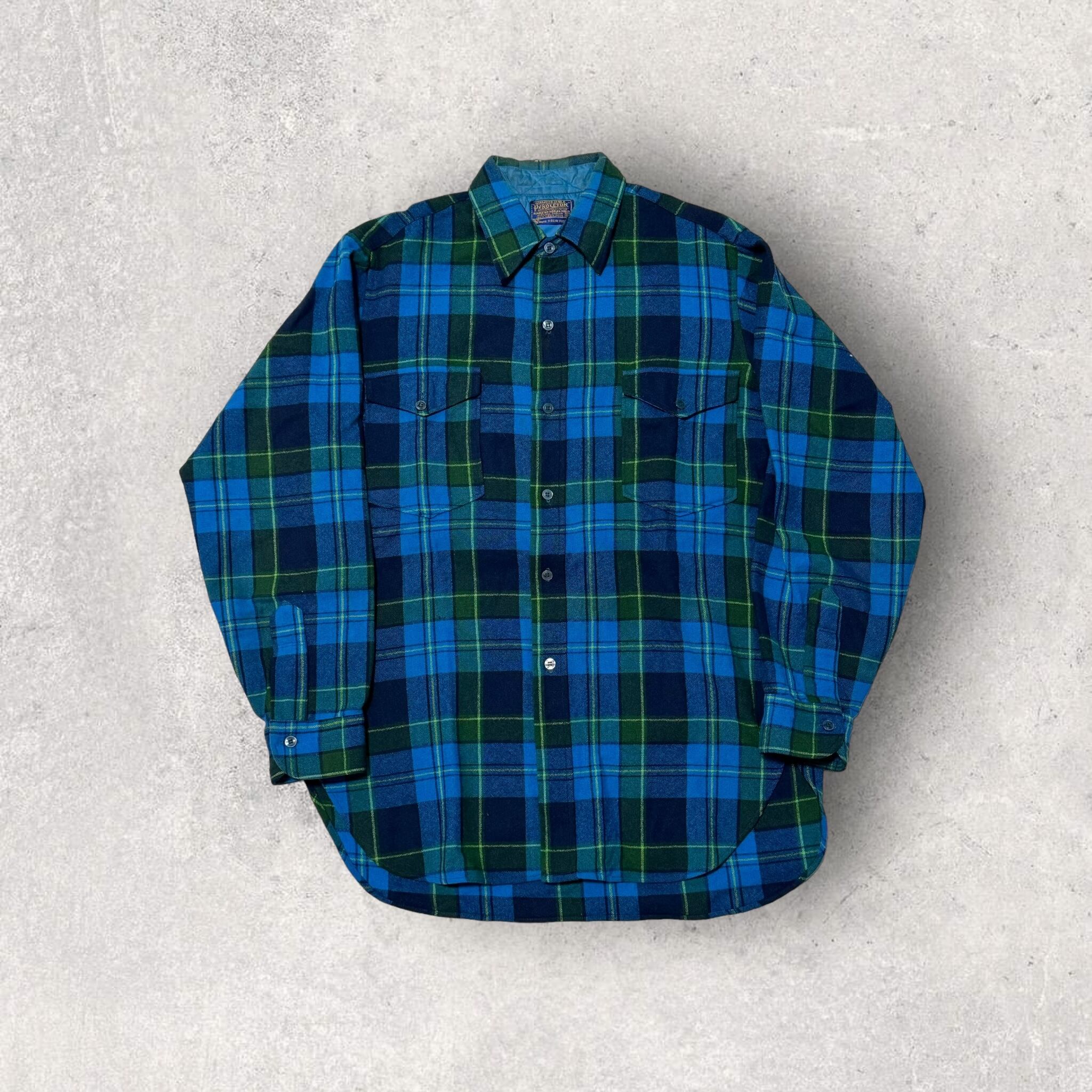 "60's-70's PENDLETON" wool check shirt