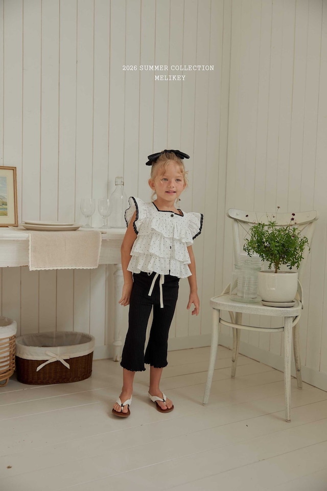 【即納】<melikey> Dot tiered sleeveless tops