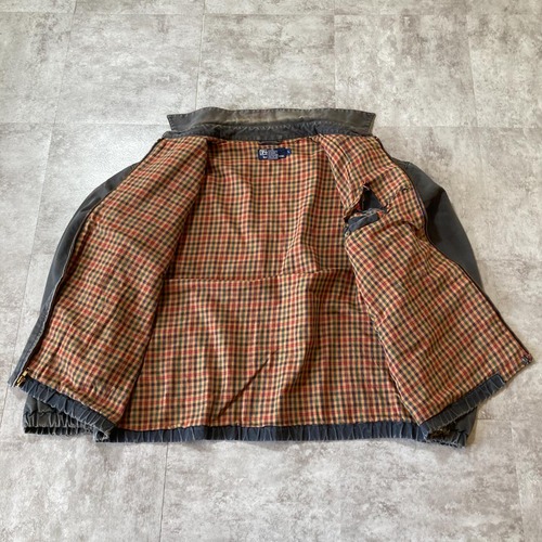 90s Polo by Ralph Lauren スイングトップ サンフェード ブラック 無地 マレーシア製 L jacket 詳細写真9