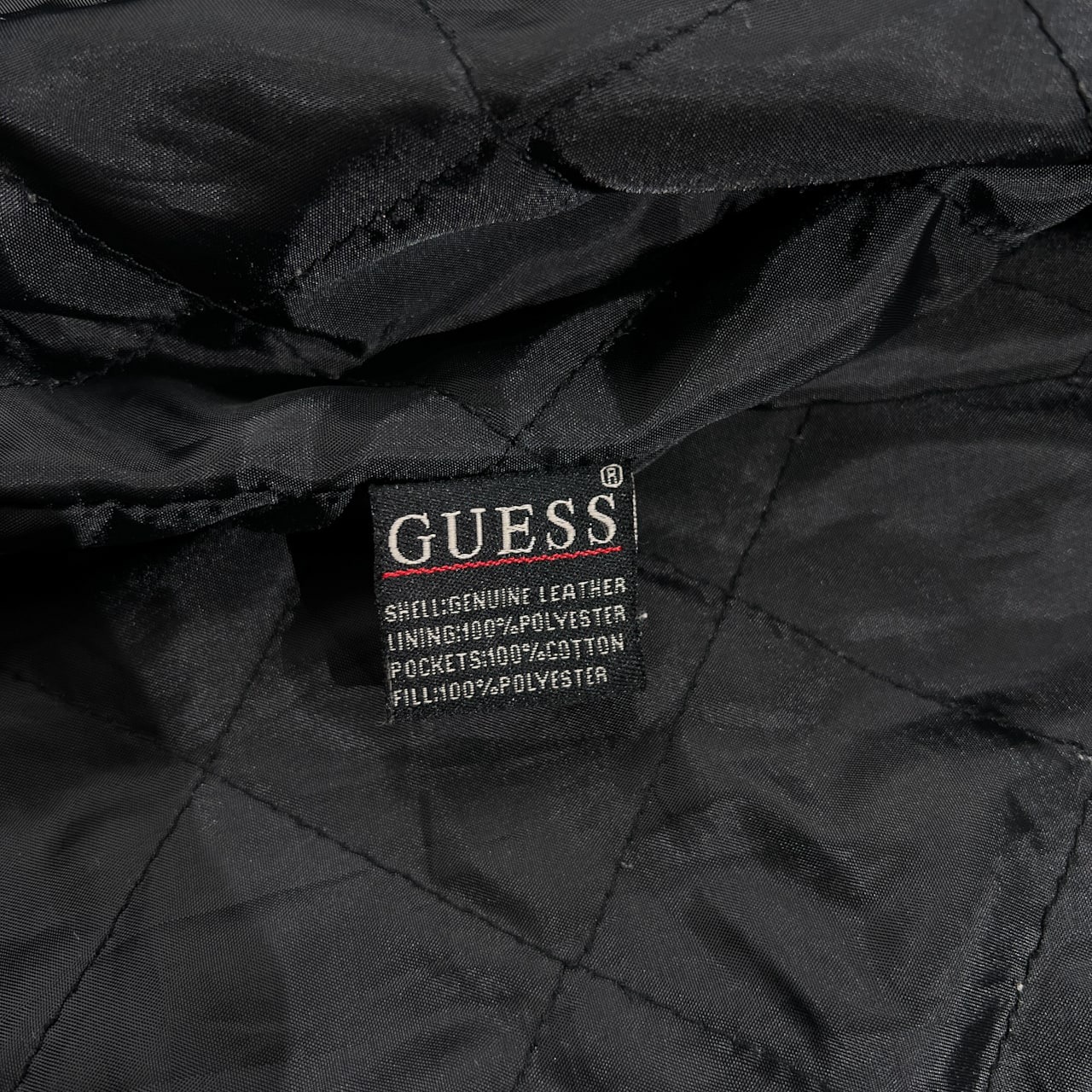 90s 00s 激渋 GUESS ゲス レザー ライダースジャケット サイズ XL /ブラック系/ビンテージ