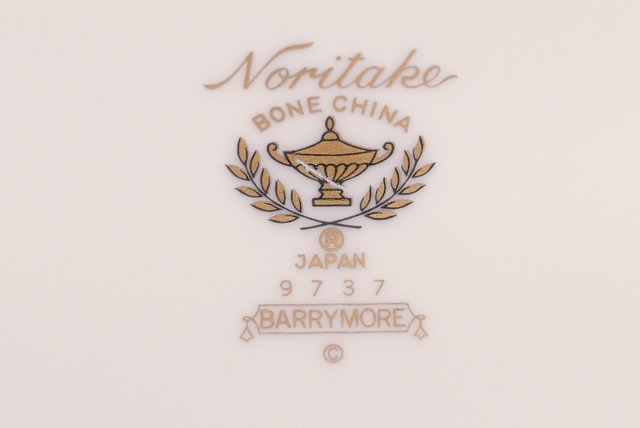 3153B Noritake BONE CHINA 9737 BARRYMORE ケーキ皿 金彩 6枚セット 