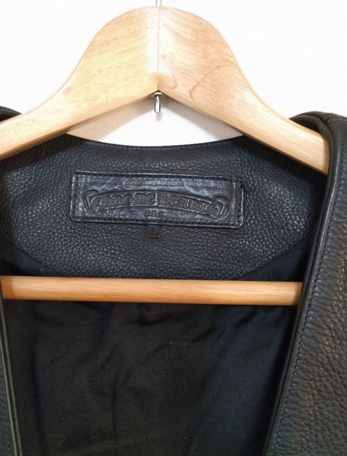 CHROME HEARTS クロムハーツ ラージクロス レザーベスト | chromehearts