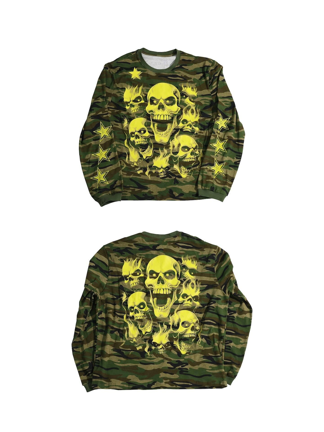 【SANSLAWS】Camo Skull Long Sleeve Tee