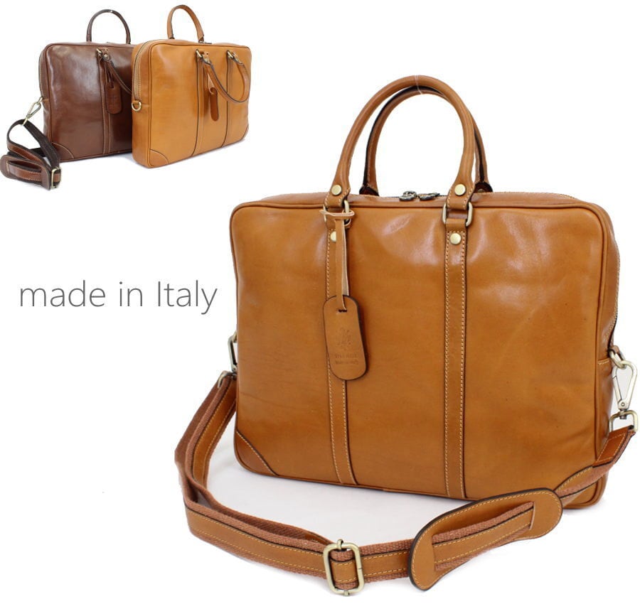 イタリア製アタッシュケース 革 メンズ カーフ1枚革（本革）バケッタ
