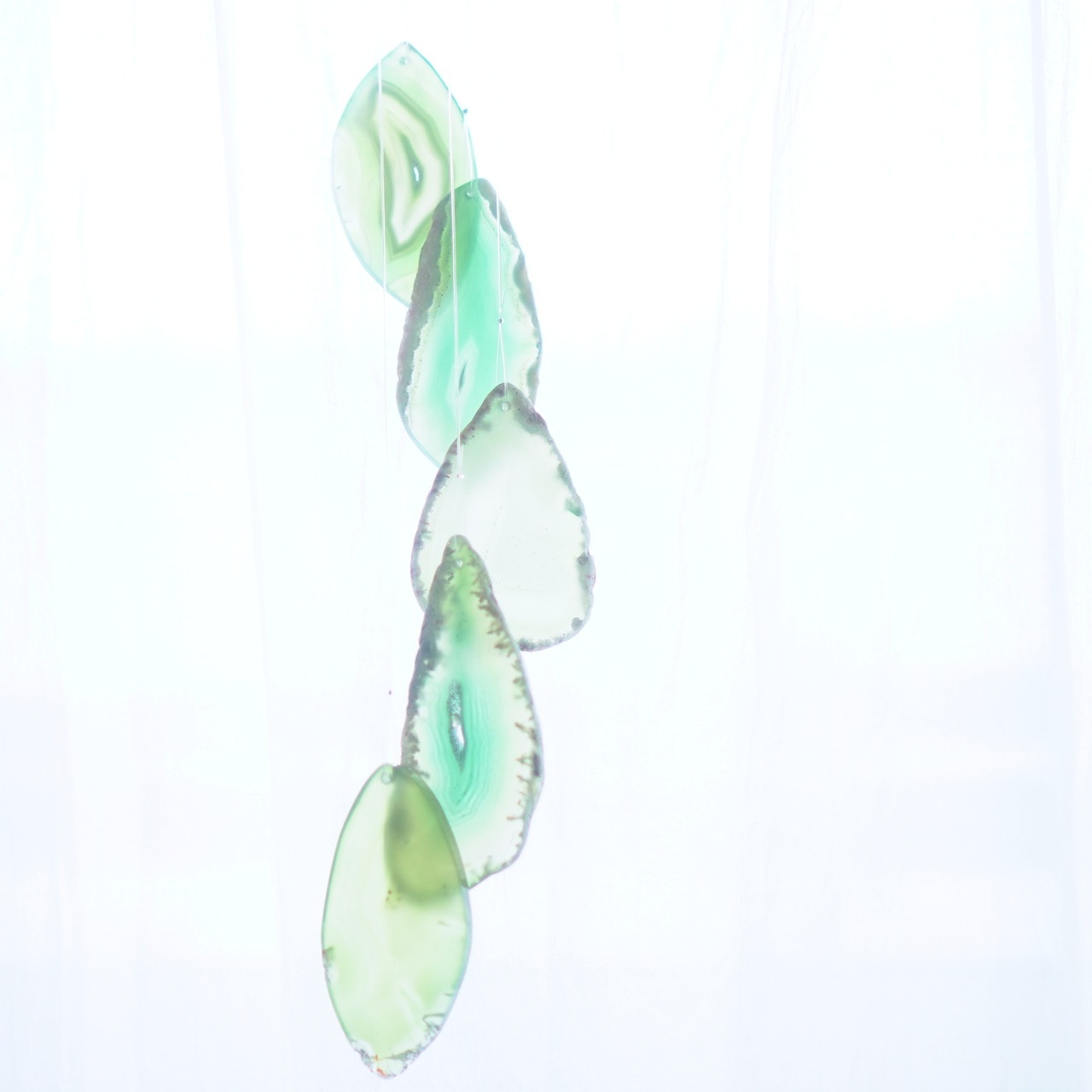 Spring Green 05 - アゲートヒーリングチャイム / Agate Sun Catcher Wind Chime 653