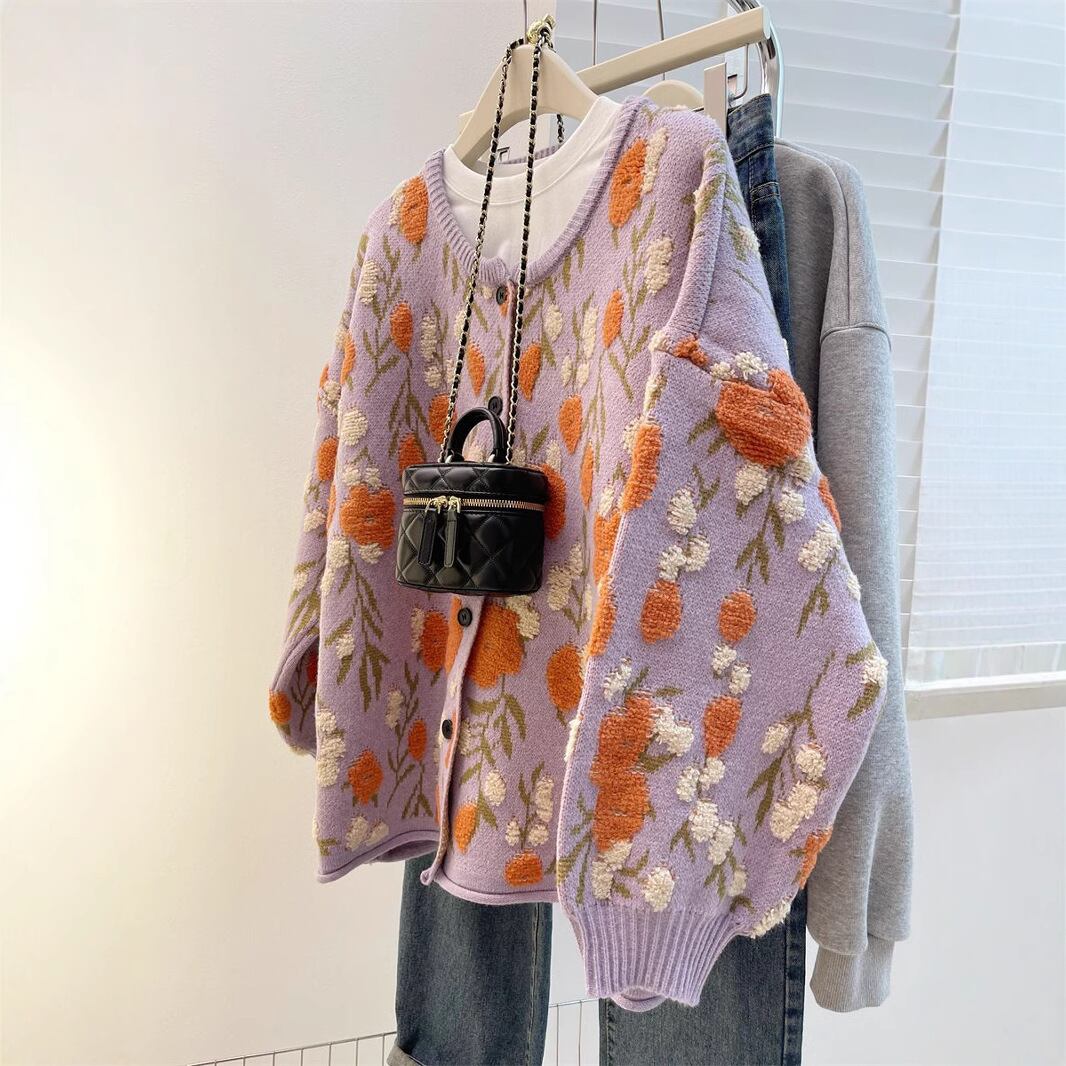 【outer】ジャカードニットカーデ M28933