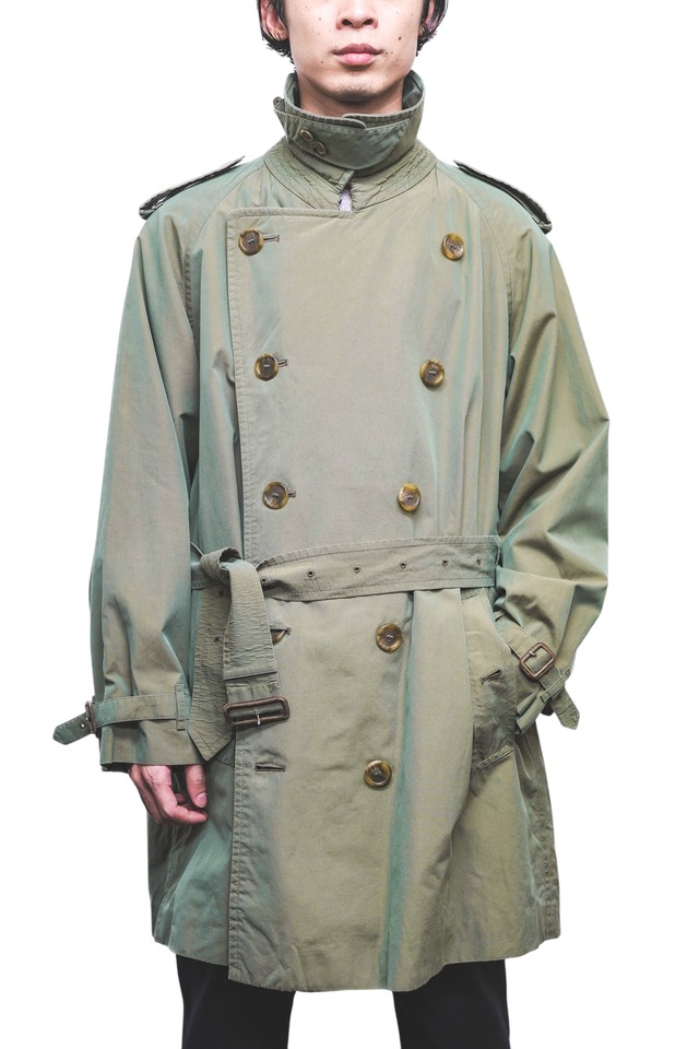 80’s Burberrys "Tamamushi" C100 One Panel Sleeve Trench Coat – Rare Mid Length