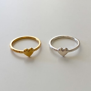 mini heart rings