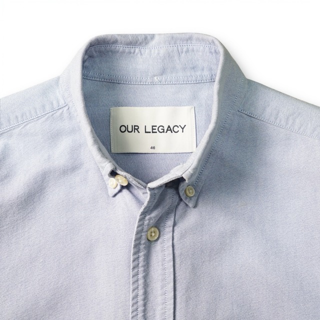“OUR LEGACY” button-down plain shirt "BLUE"
