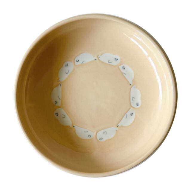 マザーグース あざらし UN型60皿 ラウンド ベージュ | FUTADA
