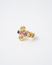 〈CHANEL〉Colored stones ring Au750