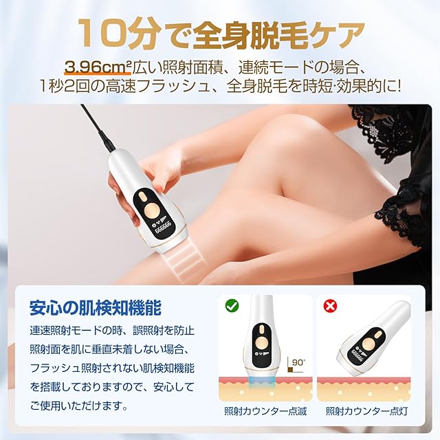 【新品】サロン専売脱毛器 メンズ レディース VIO対応 髭対応 VIO対応【サロン級IPL光】メンズ 髭 レディース 全身適用 サファイア