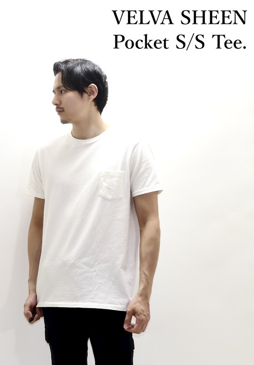 VELVA SHEEN Pocket SS TEE.WHT
