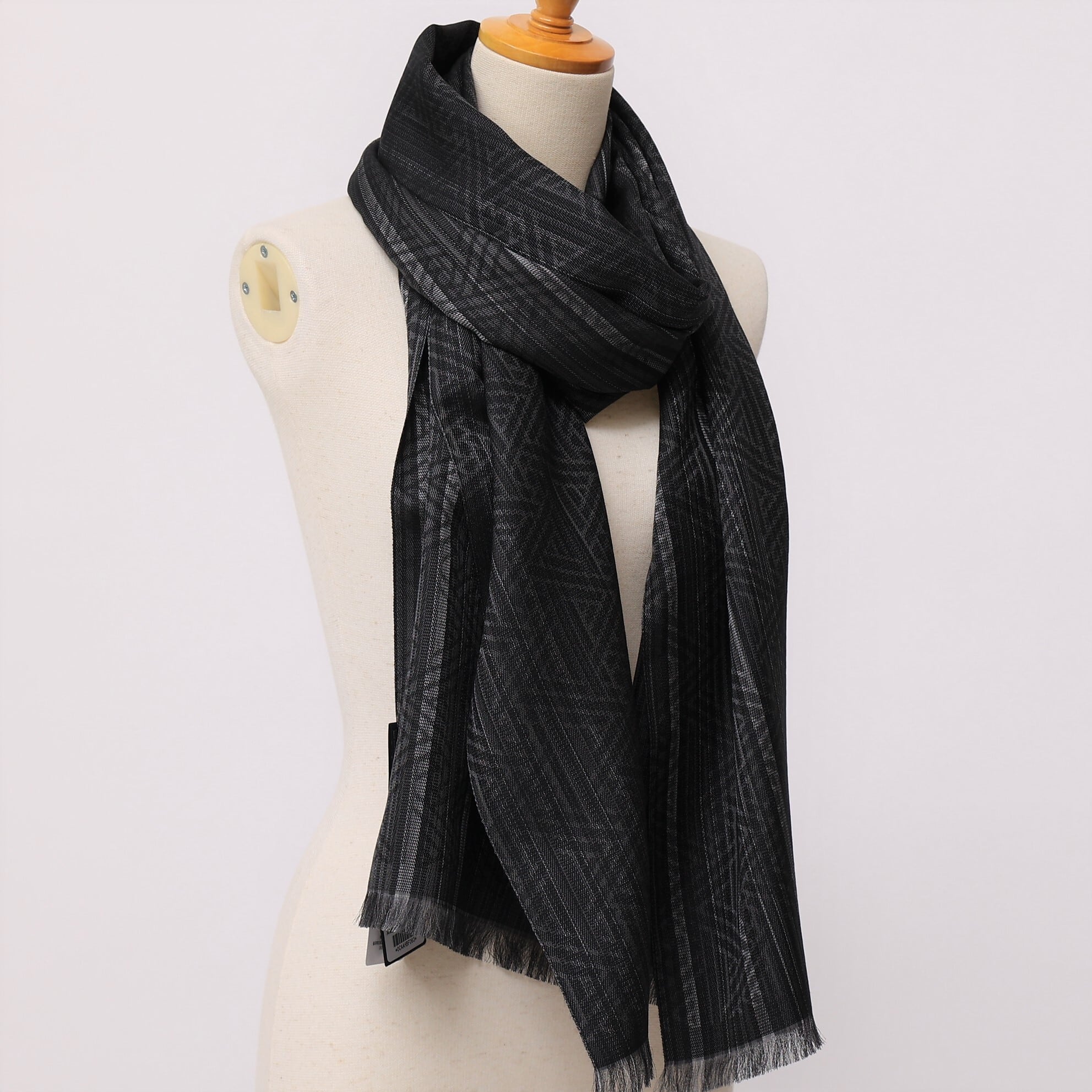 比礼 北斎 菜籠麻の葉:ブラック