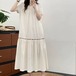2色／ギャザー切り替え装飾ロングワンピ ・11932
