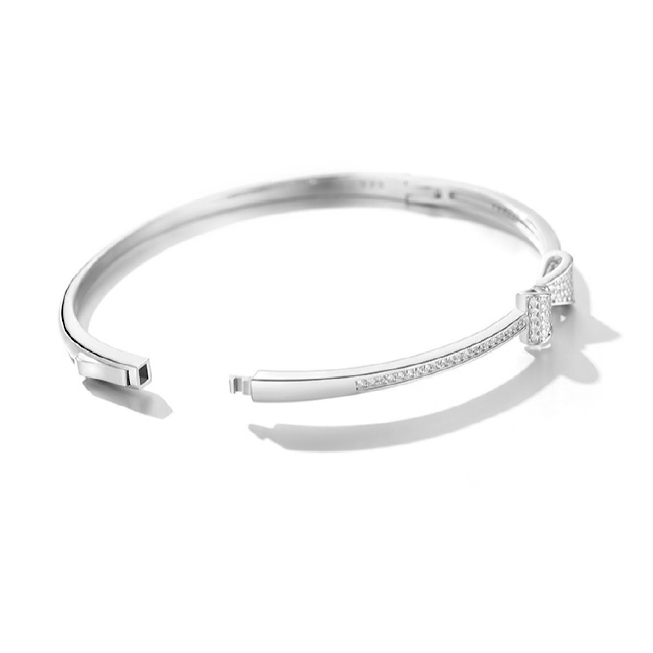 おしゃれ キラキラ リボン 結び目 シルバー ブレスレット - 8