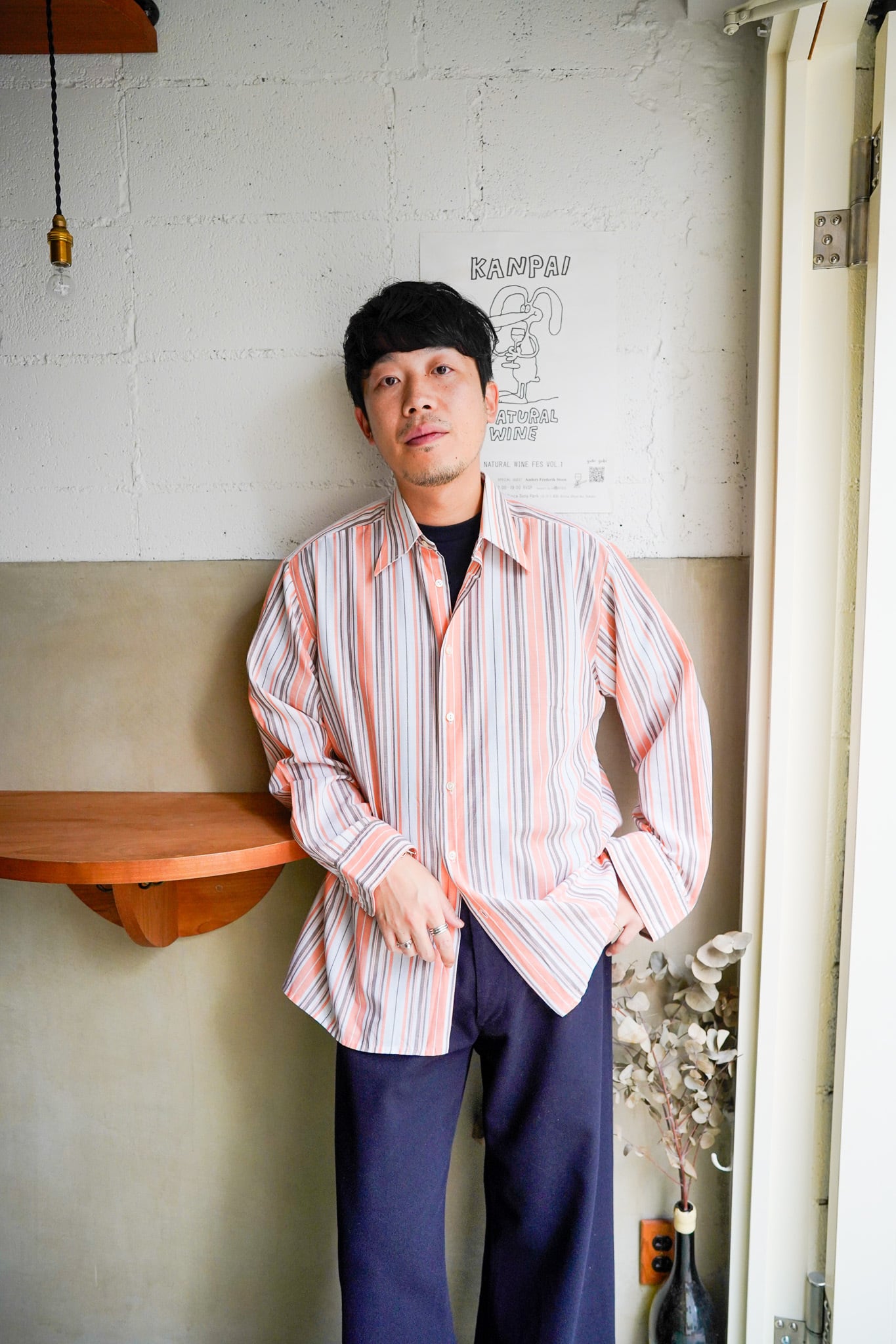 【1990s】"Tower Shirts" Long Sleeve Stripe Shirts / 6-307