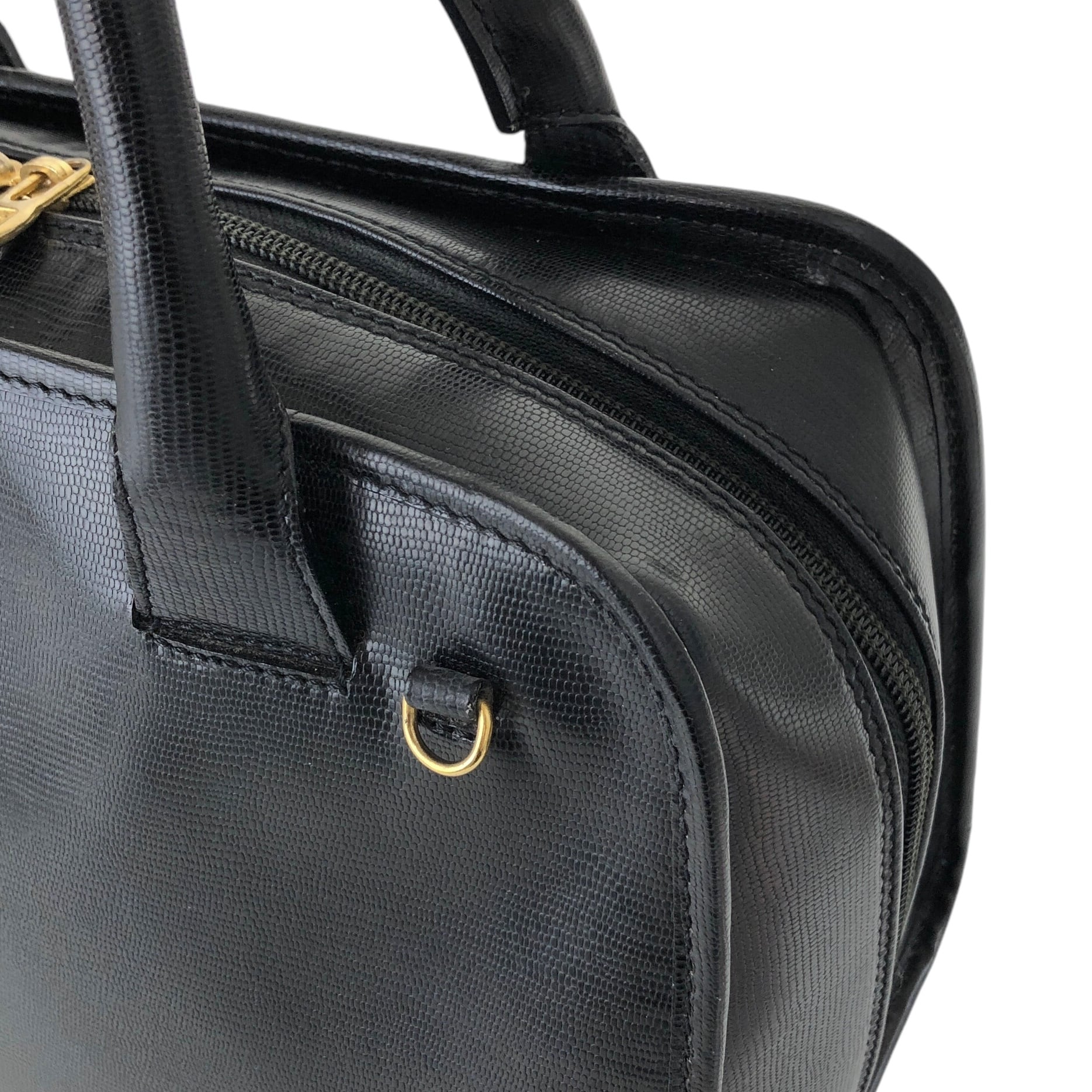 CELINE セリーヌ ショルダーバッグ ブラック サークルロゴ レザー ミニ