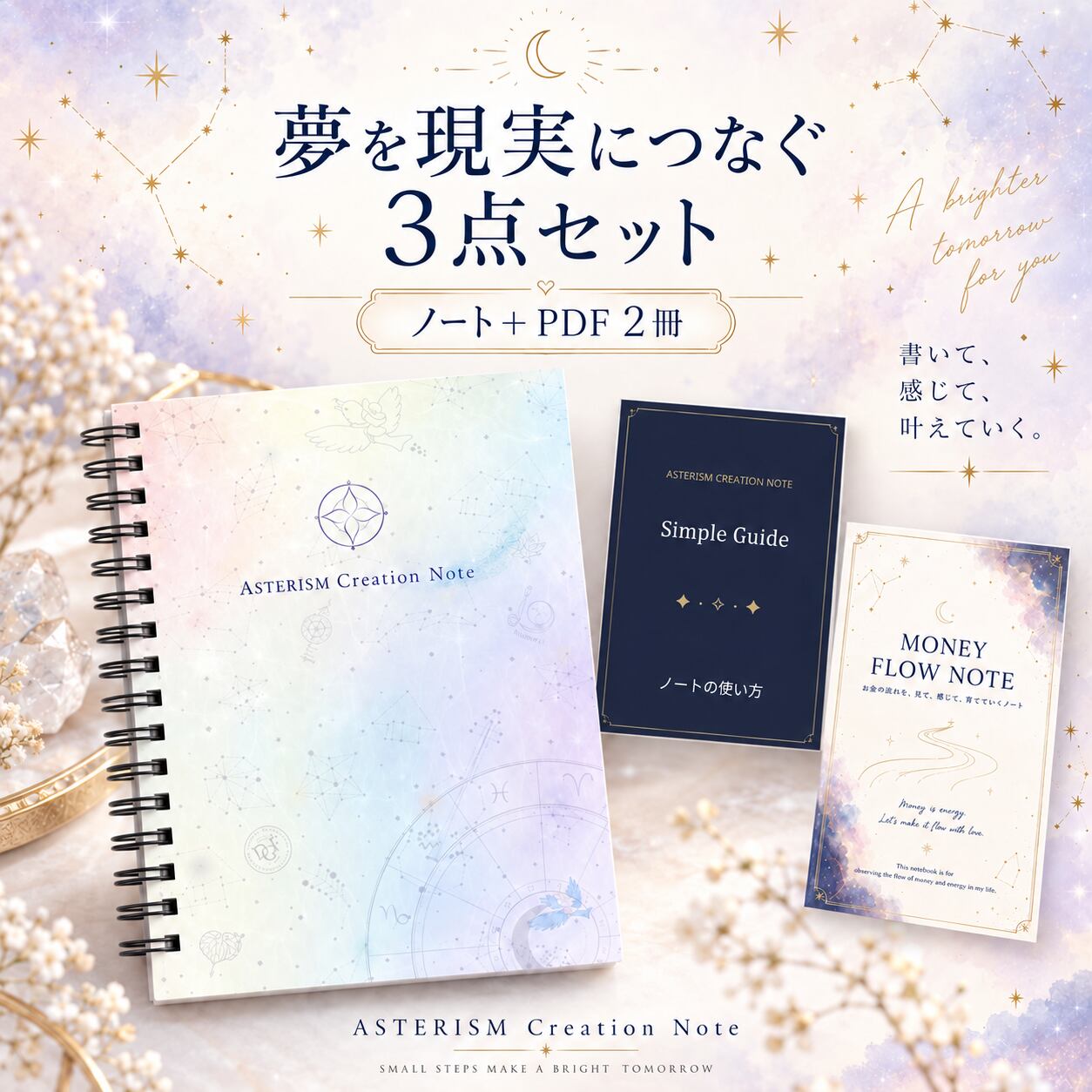 ASTERISM Creation Note|夢を現実につなぐ3点セット