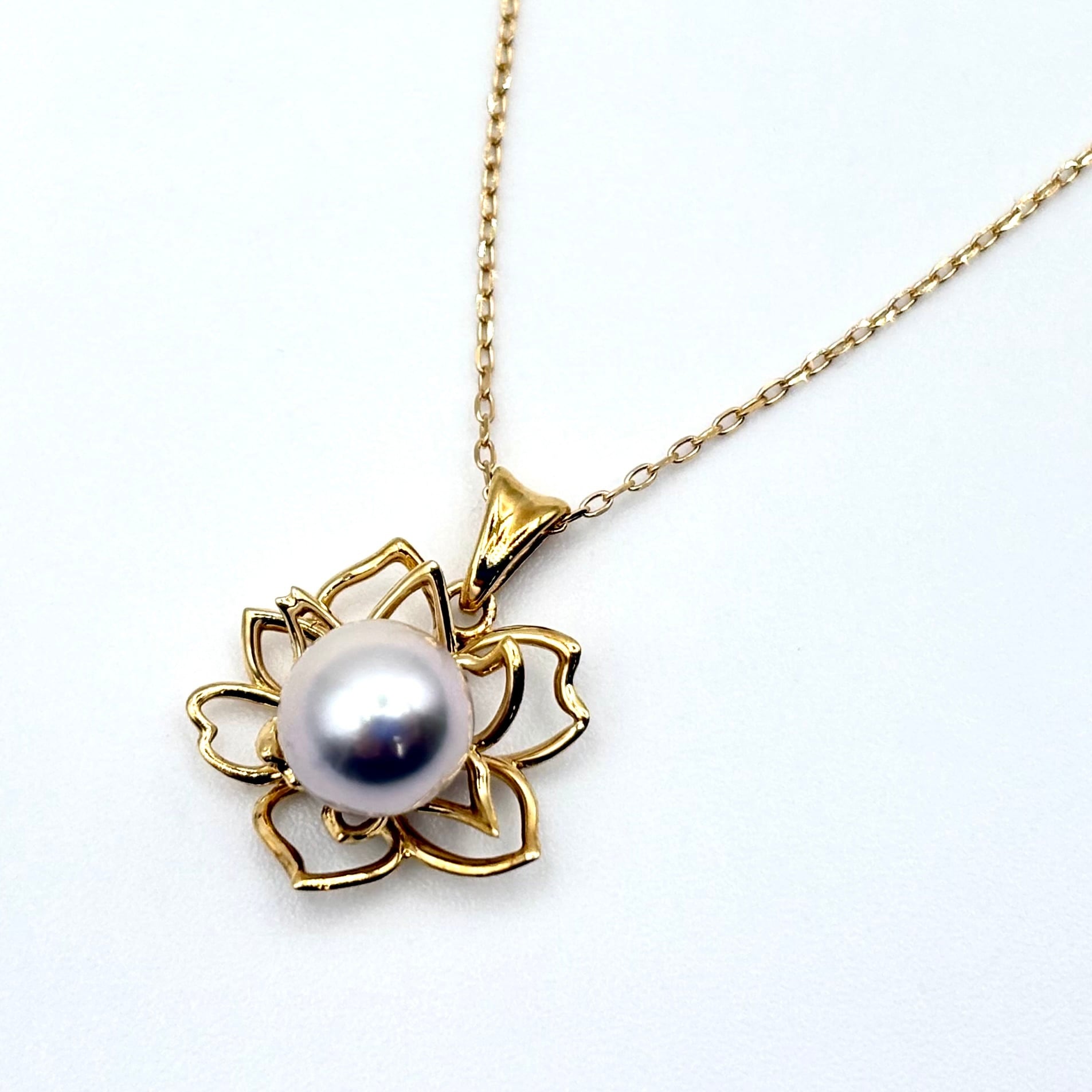 1593 K18 あこやパールペンダント 楽天市場】あこや真珠 ペンダント 7.5-8.0mm K18WG/K18YG パール