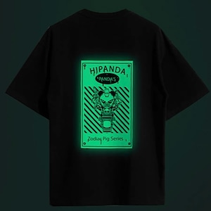 SALE 送料無料 【HIPANDA ハイパンダ】メンズ  リフレクタープリントプリント Tシャツ MEN'S REFLECTOR TEE / WHITE・BLACK