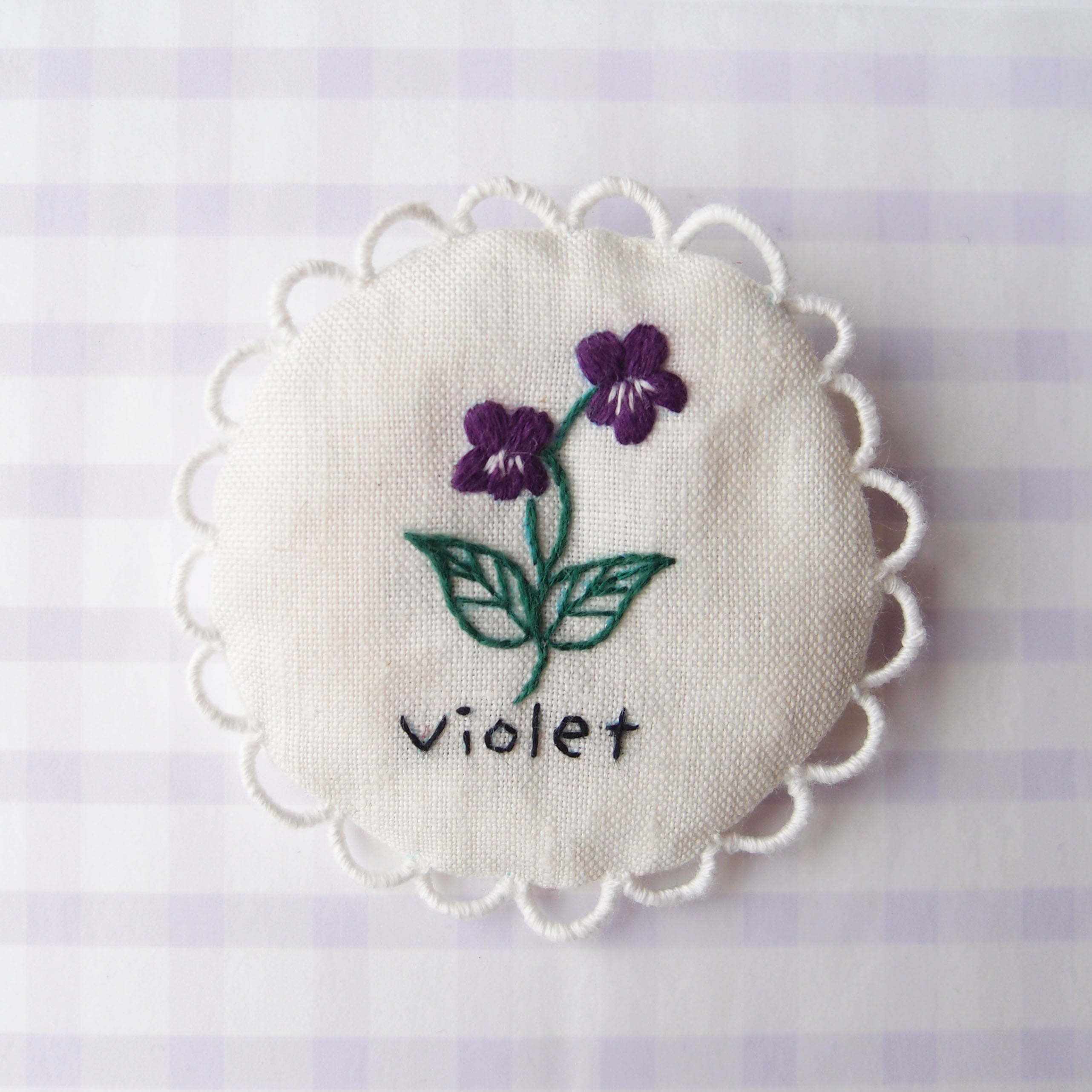 すみれのコースター ｜Sunny Thread刺繍キット | Chez aya | Sunny