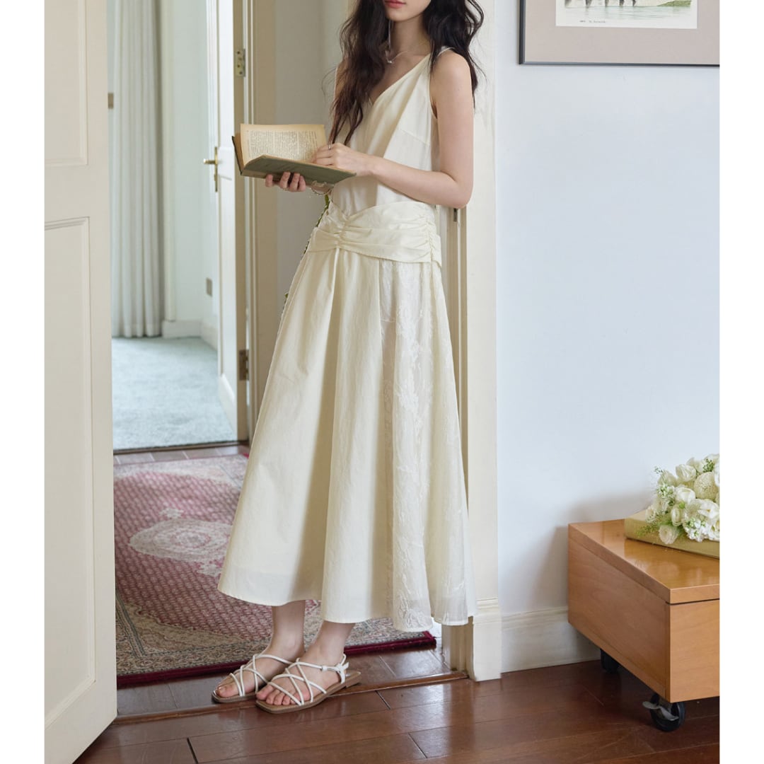 lace panel sleeveless dress