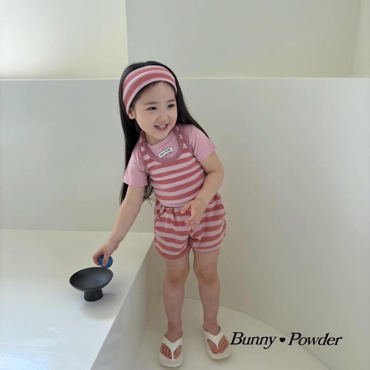 [Bunny Powder] (Planning) Striped Halter Sleeveless / [버니파우더] 기획)단가라홀터나시