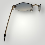 Be Crest Rimless Sunglasses - Gold / Gray(56)