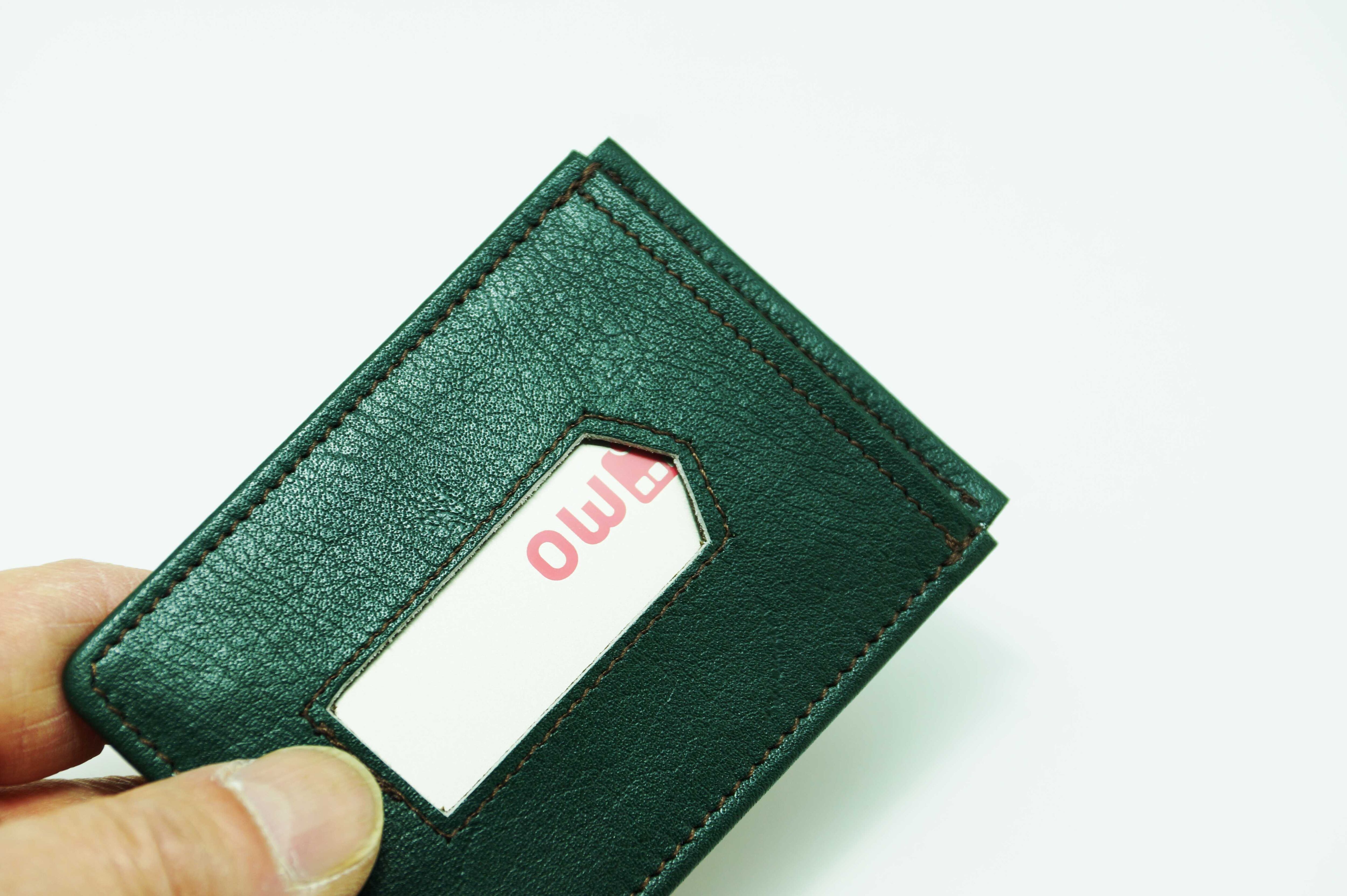 虎竹スイカ、パスケース(革色・緑) | 大和美術工芸