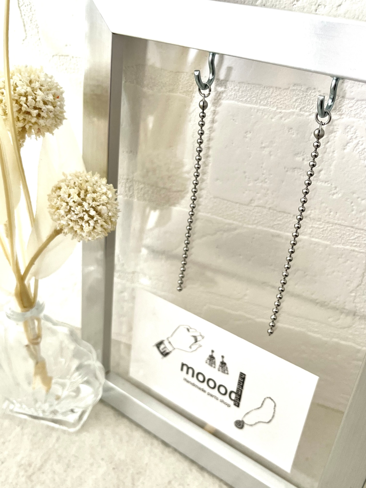 お得！【5ペア】2mmステンレス製ボールチェーンチャーム/チェーンパーツ/タッセル