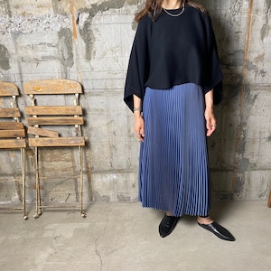 HYKE【ハイク】  PLEATED SKIRT (14129  DARK BLUE /SIZE:2).