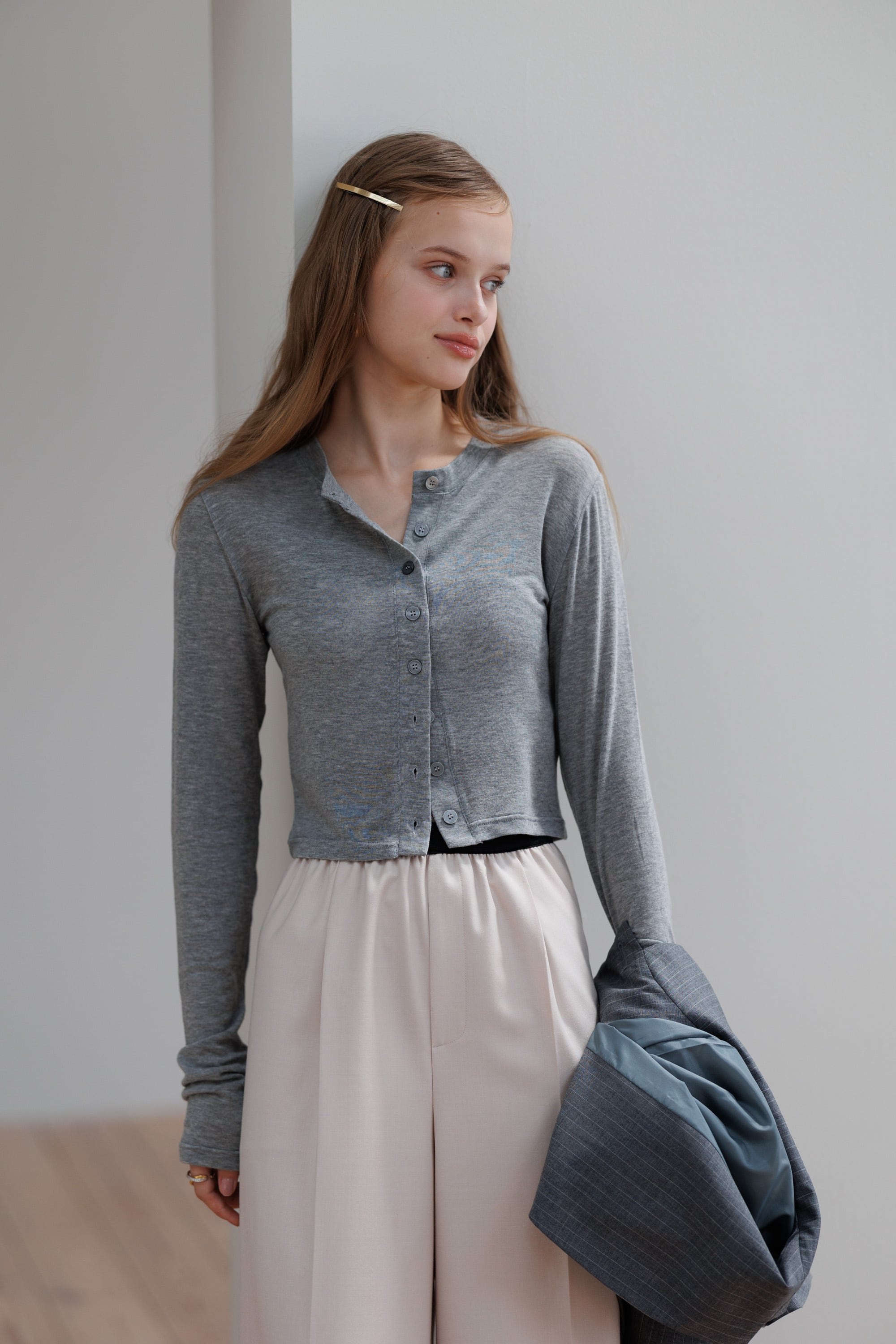 pois sheer knit cardigan ブラック sheer knit cardigan【予約商品】 | pois