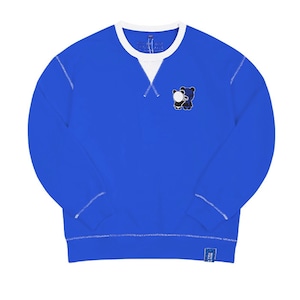 SALE 送料無料 【HIPANDA ハイパンダ】メンズ クルーネック スウェット トレーナー MEN'S CREW NECK SWEAT SHIRT / BLUE・WHITE