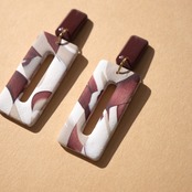 Matte :  Bordeaux rectangle donuts