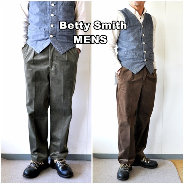 ベティスミス メンズ コーデュロイ ワイドパンツ Bam 5039d タックパンツ Bluelineshop