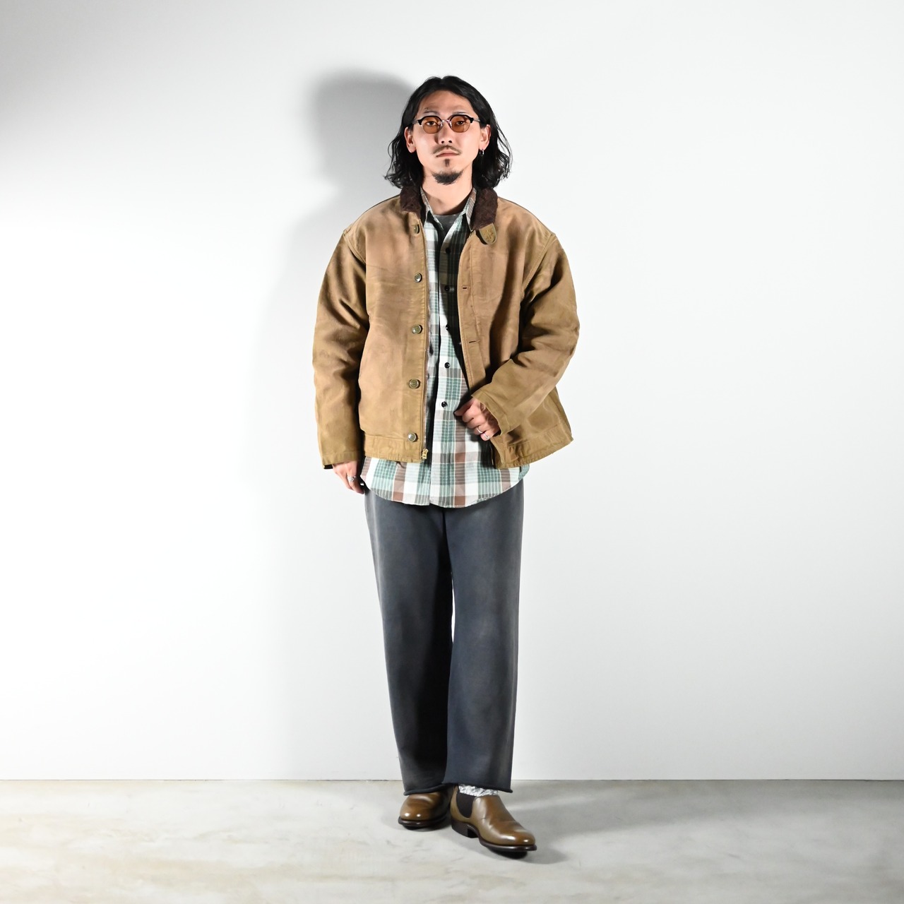 BOWWOW / WEATHERED SWEAT PANTS - BLACK