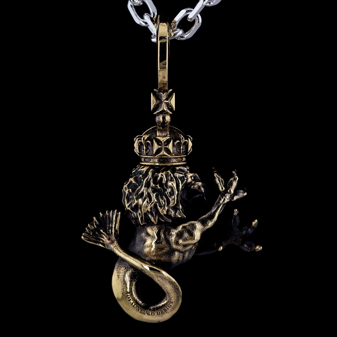 クラウン シーライオン ペンダントトップ オールブラス