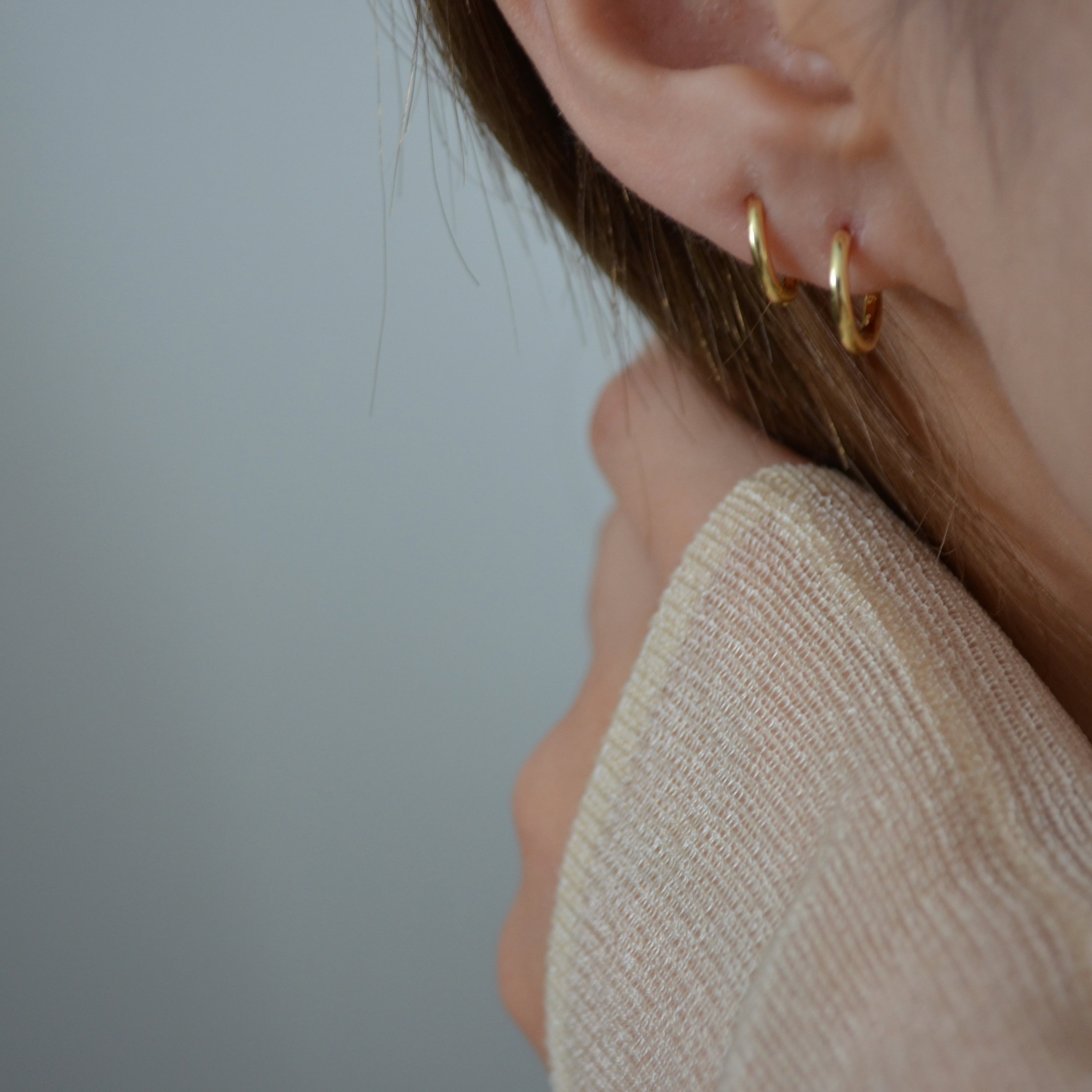 S925 Petit hoop pierce (P106) | onesea
