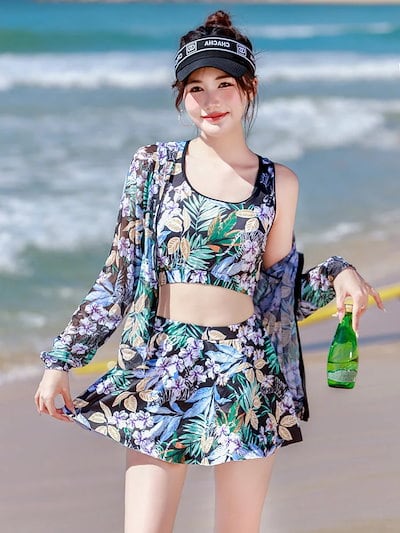 2026年新作水着セット 夏 セパレート水着 UVカット ラッシュガード
