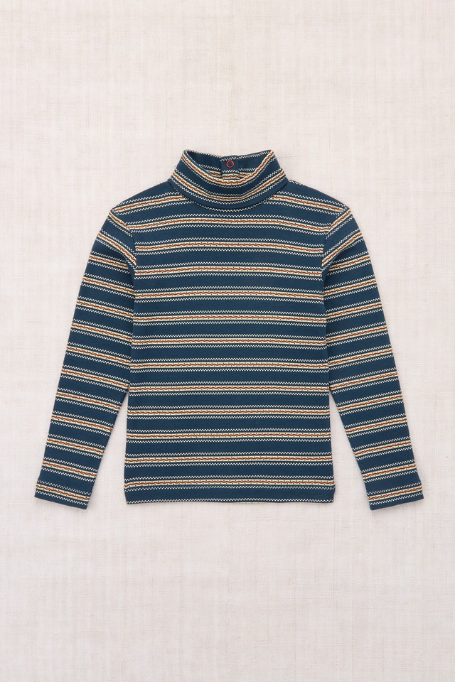 【MISHA & PUFF】26 Fall Drop1 / TURTLENECK / MARINE BLUE SGRAFFITO
