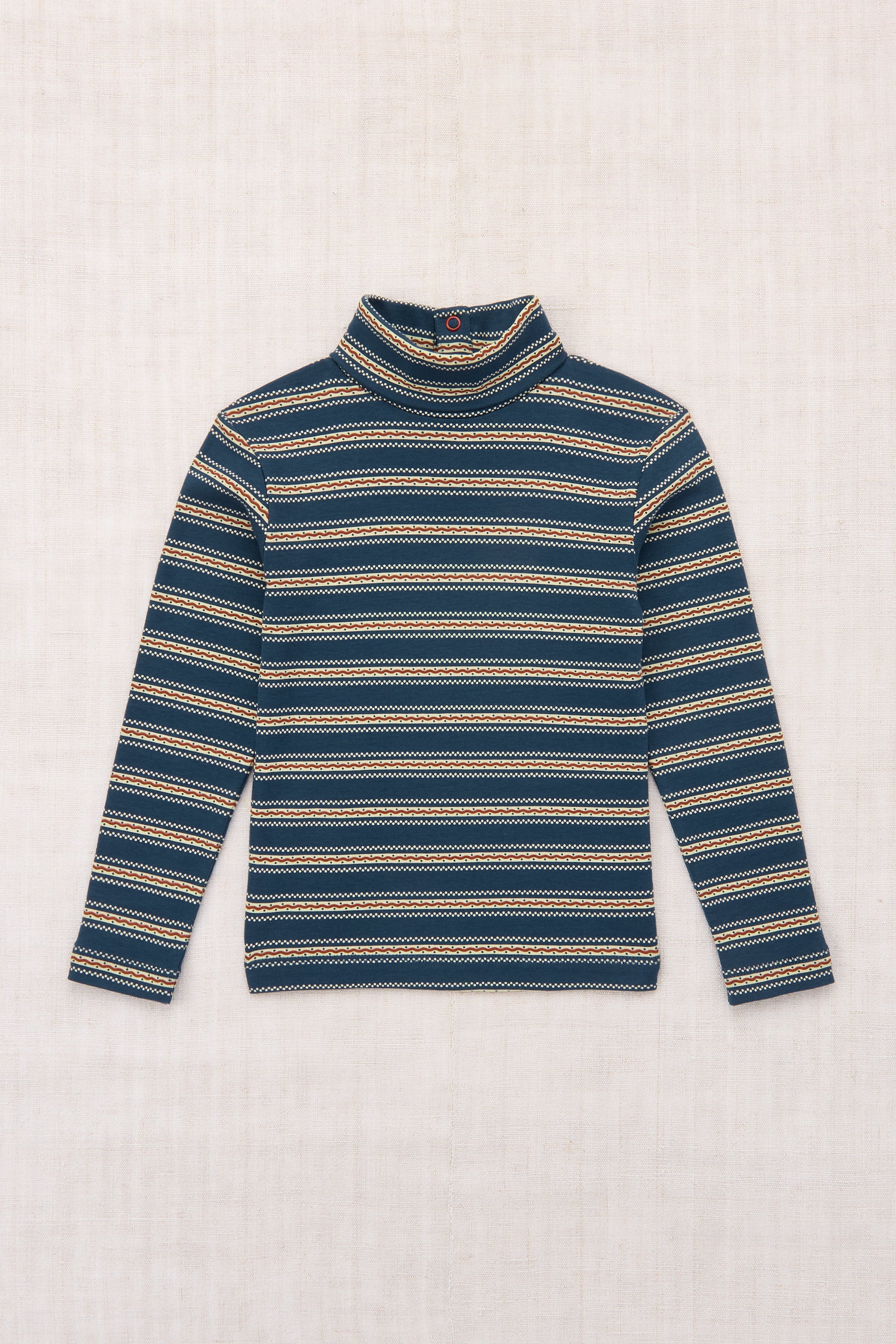 【MISHA & PUFF】26 Fall Drop1 / TURTLENECK / MARINE BLUE SGRAFFITO