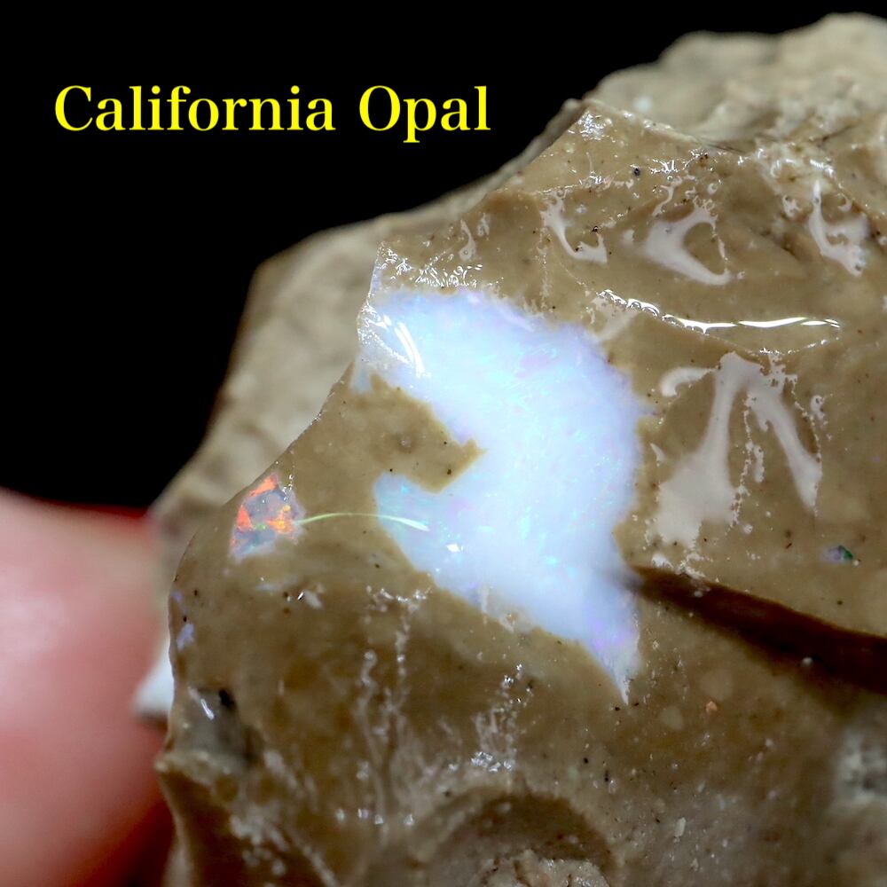 超希少！ カリフォルニア産 オパール 原石 鉱物 天然石 8,5g CAO086 パワーストーン