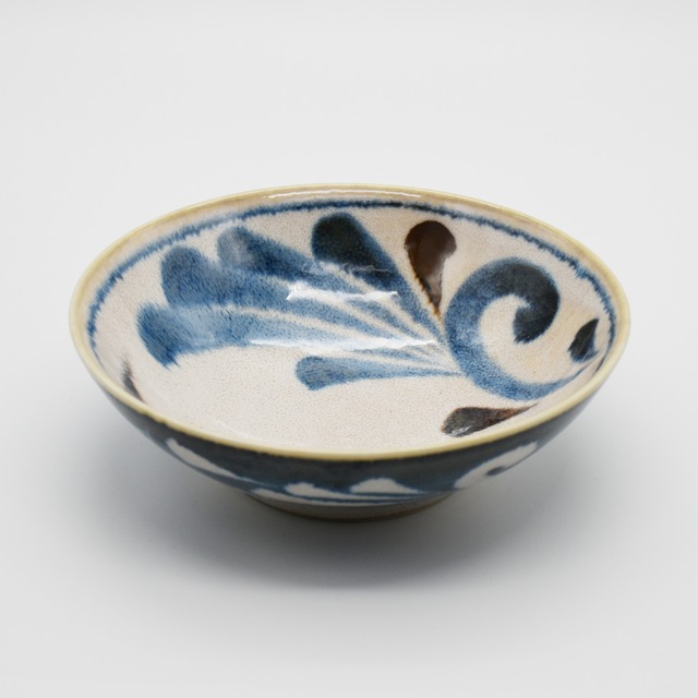 筆青　唐草　５寸小鉢