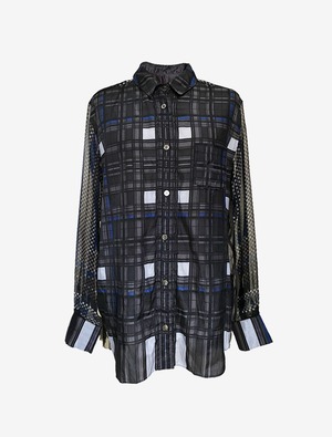 SACAI バックプリーツ 長袖シャツ