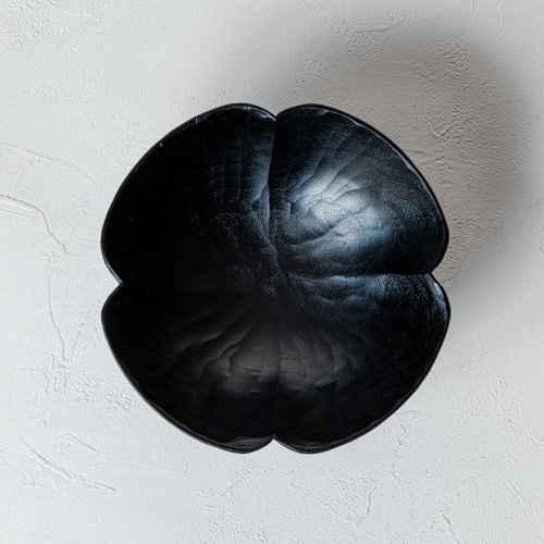 【湯浅ロベルト淳】よつば鉢・小12cm（黒）