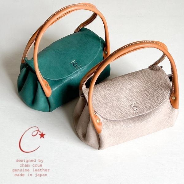 ころんと丸いフォルムが魅力のパンプキンハンドバッグ L/CHAM CMHZ015