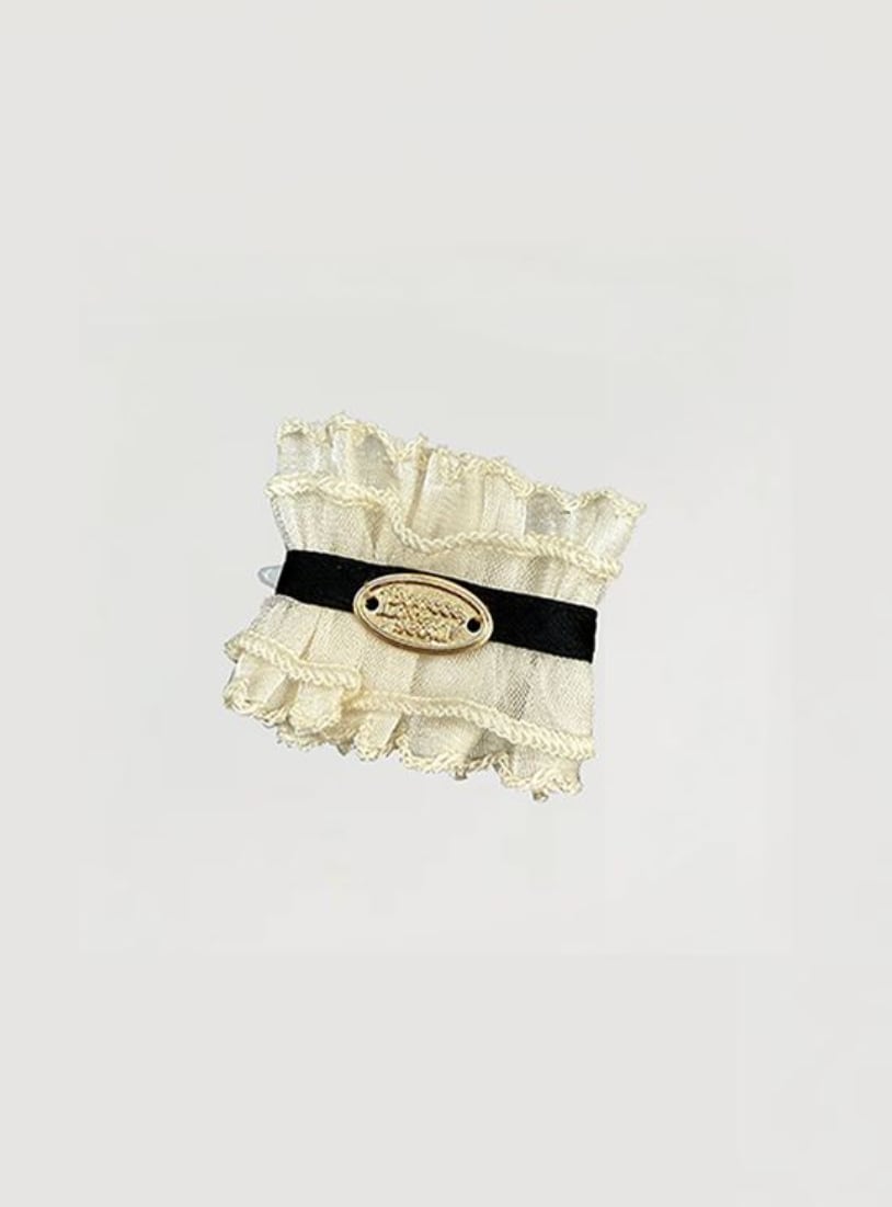 予約【BOOCCE】FRILL LACE PIN（Beige）